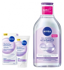 Nivea Routine Duo Soins Visage Peaux Sensibles Eau Micellaire + Soin de Jour Apaisant
