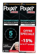 Pouxit Flash Anti-Luizen en Neten Behandelingsshampoo 2 x 100 ml Speciale Aanbieding