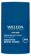 Weleda For Men D&eacute;odorant Stick Eucalyptus Menthe Poivr&eacute;e 24H Rechargeable 50 g