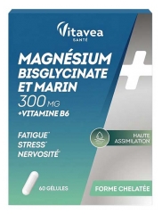 Vitavea Magn&eacute;sium Bisglycinate &amp; Marin 300 mg + Vitamine B6 60 G&eacute;lules