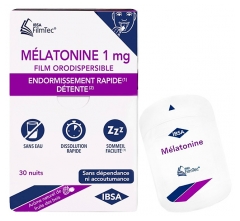 IBSA Melatoninas 1 mg 30 Orodispersinių plėvelių