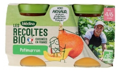 Bl&eacute;dina Les R&eacute;coltes Bio Potimarron d&egrave;s 4/6 Mois Bio 2 Pots