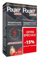 Pouxit Flash Shampoo Trattante Anti Pidocchi e Lendini 2 x 100 ml Offerta Speciale