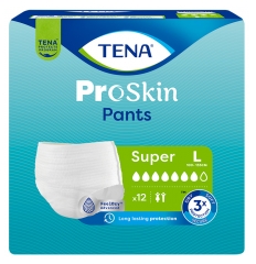 Tena Proskin Pants Super Gr&ouml;&szlig;e L 12 saugf&auml;hige Unterhosen