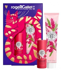 Roger &amp; Gallet Gingembre Rouge Coffret Creme de M&atilde;os 30 ml + B&aacute;lsamo de L&aacute;bios Sublimador 3,5 g