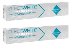 Superwhite Aufhellende Zahnpasta Gegen Zahnbelag Original mit Fluor Set mit 2 x 75 ml