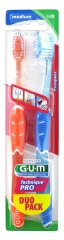 GUM Technique Pro Duo Pack 2 Keskikokoiset Hammasharjat 1528