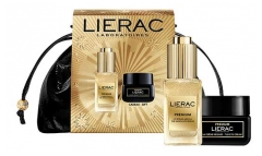 Lierac Premium Kosmētikas somiņa Le S&eacute;rum Absolu Pretnoveco&scaron;anās 30 ml + La Cr&egrave;me Regard 20 ml Dāvanā