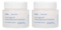 Korres Yaourt Grec Smart Yoghurt Masque Visage SuperDose Probiotiques Lot de 2 x 100 ml