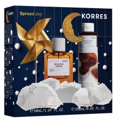 Korres D&aacute;rkov&aacute; sada Mountain Pepper Toaletn&iacute; voda 50 ml + Sprchov&yacute; gel 250 ml