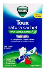 Vicks Hoest Natura Sachet Kinderen Droge &amp; Vastzittende Hoest + 6 Jaar 14 Sachets