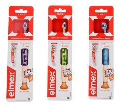 Elmex Brosse &agrave; Dents Souple D&eacute;butant 0-3 Ans + Mini-Dentifrice Anti-Caries 0-6 Ans 12 ml