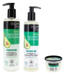 Organic Shop Herstellende Haarroutine Beschadigd Haar