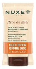 Nuxe R&ecirc;ve de Miel N&aelig;rende og Reparerende H&aring;nd- og Neglecreme S&aelig;t med 2 x 50 ml