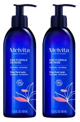 Melvita Bio Damaszener Rosenbl&uuml;tenwasser Pumpflasche Set mit 2 x 400 ml