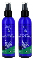 Simply Bio Eau Florale de Menthe Poivr&eacute;e Bio Lot de 2 x 200 ml