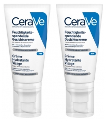 CeraVe Feuchtigkeitsspendende Gesichtscreme Set mit 2 x 52 ml