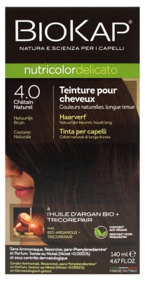 Biokap Nutricolor Tinte Permanente Delicato - Coloración: 4.0 Castaño natural
