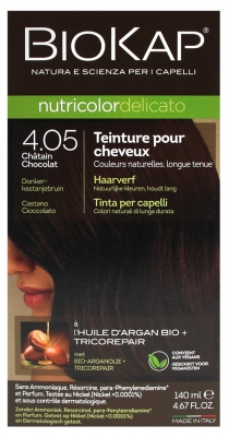 Biokap Nutricolor Delicato Teinture Permanente - Coloration : 4.05 Châtain Chocolat