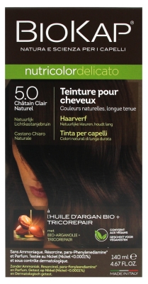 Biokap Nutricolor Tinte Permanente Delicato - Coloración: 5.0 Castaño claro natural