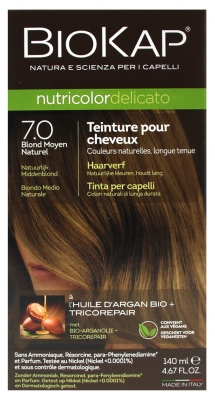 Biokap Nutricolor Delicato Teinture Permanente - Coloration : 7.0 Blond Moyen Naturel