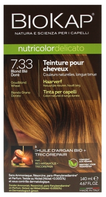 Biokap Nutricolor Delicato Teinture Permanente - Coloration : 7.33 Blond Blé Doré