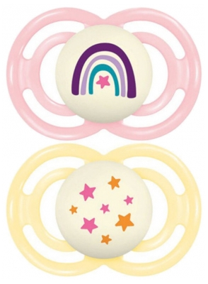 MAM 2 Lollipops Perfect Nuit Trend 18 Mesi e Oltre - Modello: Rosa e giallo