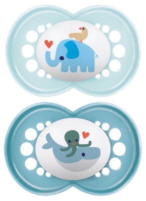 MAM 2 Soothers Original Classic 18 Months and up - Model: Elephant and Whale