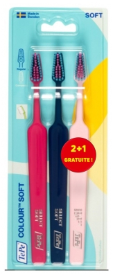 TePe Colour Soft Toothbrush Set of 2 + 1 Free