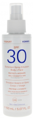 Korres Yoghurt Sun Care Emulsion Spray Body & Face SPF30 150 ml