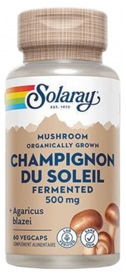 Solaray Fermented Sun Mushroom 500mg 60 Vegetable Capsules