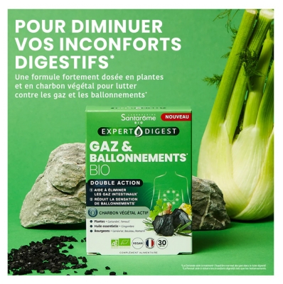 Santarome Gaz & Ballonnements Bio 30 Gélules