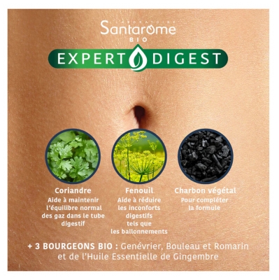 Santarome Gaz & Ballonnements Bio 30 Gélules
