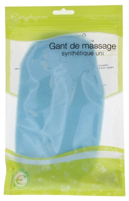 Estipharm Gant de Massage Fibres Synthétiques Uni - Couleur : Bleu
