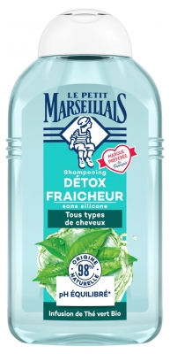 Le Petit Marseillais Shampoing Détox Fraîcheur Infusion de Thé Vert Bio 250 ml