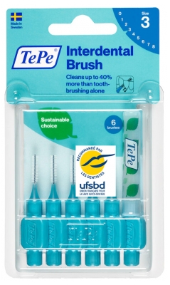 TePe 6 Interdental Brushes - Size: Size 3
