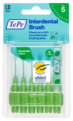 TePe 6 Interdental Brushes - Size: Size 5