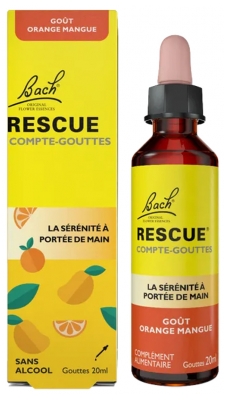Rescue Bach Compte-Gouttes Goût Orange Mangue 20 ml