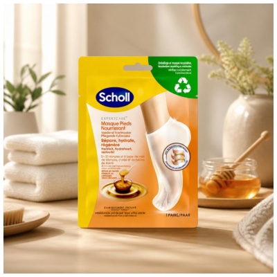 Scholl ExpertCare Miele di Manuka Maschera Nutriente per i Piedi 1 Coppia