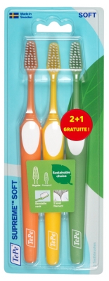 TePe Supreme Soft Toothbrush Set of 2 + 1 Free