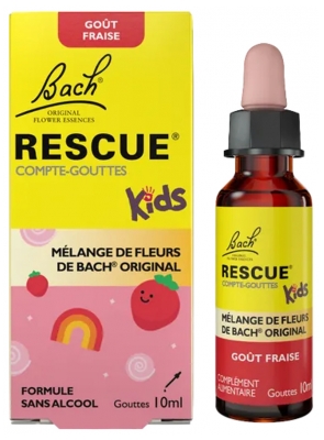 Rescue Bach Kids Compte-Gouttes Goût Fraise 10 ml