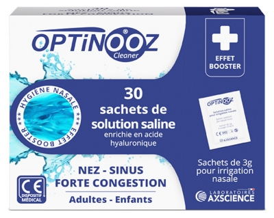 Optinooz Solution Saline Enrichie en Acide Hyaluronique 30 Sachets
