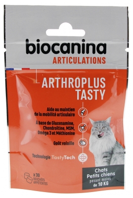 Biocanina Arthroplus Koty i Bardzo Małe Psy (poniżej 10 kg) 30 Karma na Kęsy