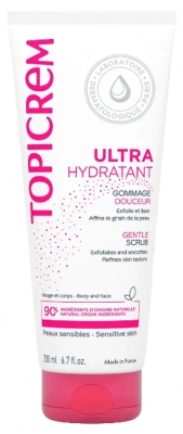 Topicrem Utra Hydratant Face and Body Gentle Scrub 200ml