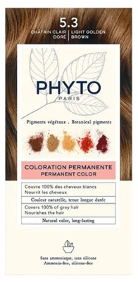 Phyto Color Permanent Color - Hair Colour: 5.3 Golden Light Chestnut