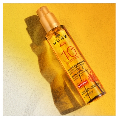 Nuxe Sun Aceite Bronceador Rostro y Cuerpo Protección Baja SPF10 150 ml
