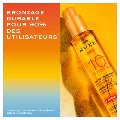 Nuxe Sun Huile Solaire Bronzante Visage et Corps SPF10 150 ml