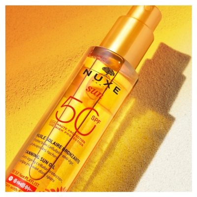 Nuxe Sun Huile Solaire Bronzante Visage et Corps SPF50 150 ml