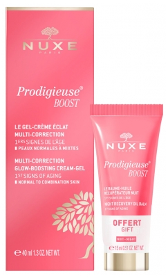 Nuxe Prodigieuse Boost Le Gel-Crème Éclat Multi-Correction 40 ml + Le Baume-Huile Récupérateur Nuit 15 ml Offerta