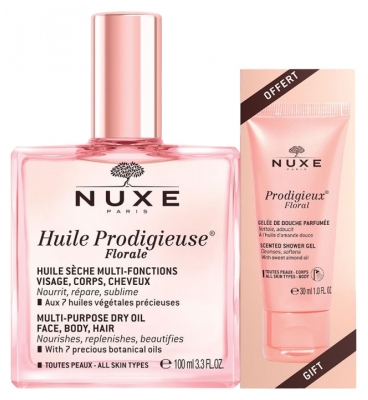 Nuxe Huile Prodigieuse Florale 100ml + Scented Shower Gel 30ml Free